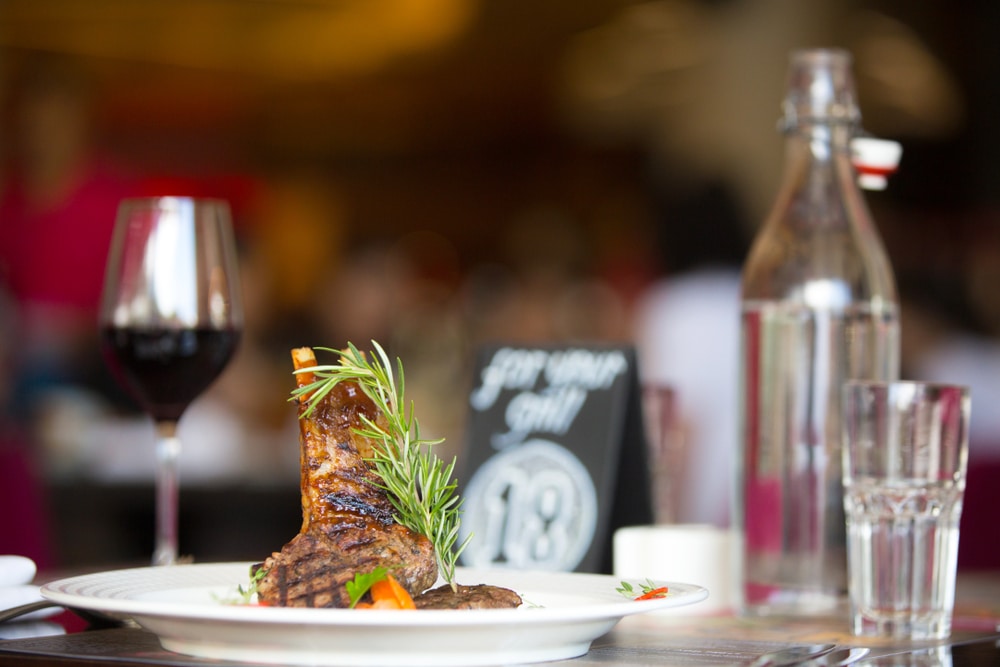 Lamb chop served at places like the best Bainbridge Island restaurants