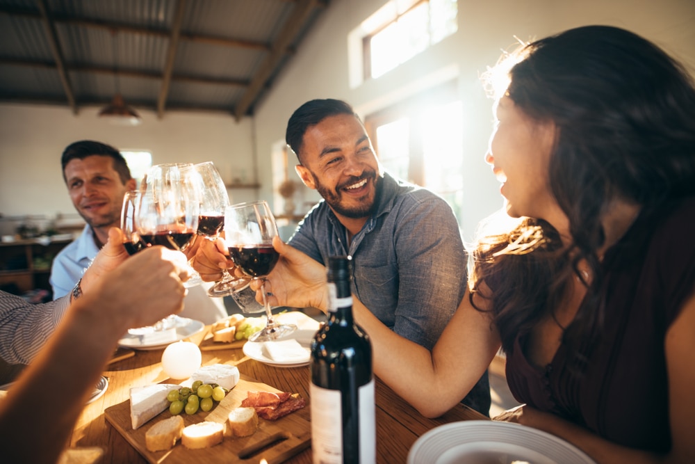 Friends enjoying some delicious bainbridge island wine tasting this summer