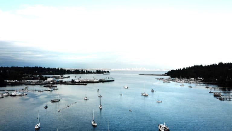 Photo of the ferry terminal near downtown Bainbridge Island