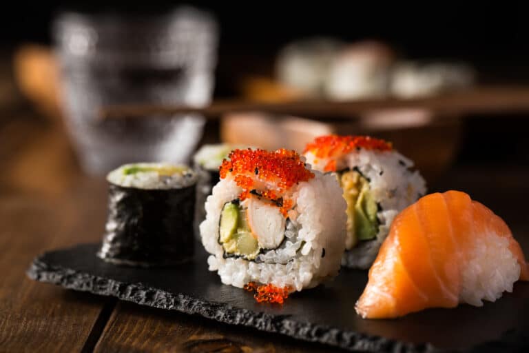 Assorted sushi rolls are a great choice from SuBi, one of the best restaurants on Bainbridge Island for lunch.