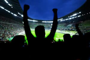 Soccer fans cheer at World Cup Seattle match